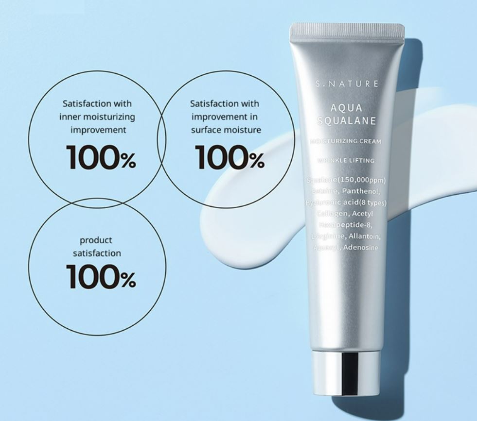 【S.NATURE】 Aqua Squalan Moisturizing Cream Special Set 60ml + 30ml