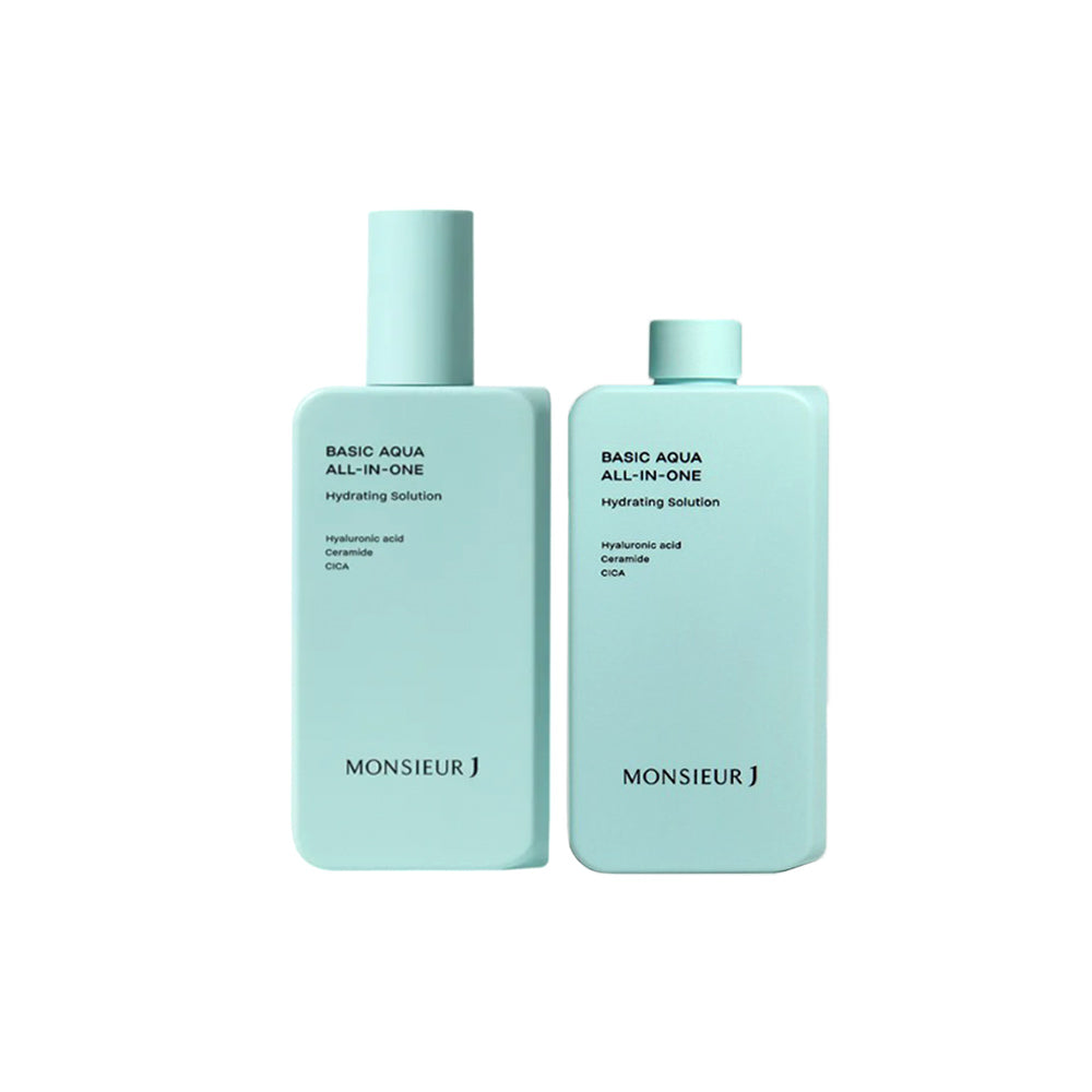 #MONSIEURJ #BasicAqua #AllInOne #MensSkincare #Kbeauty #MensGrooming #5in1Skincare #HydratingCleanser #KoreanSkincare #Niacinamide #Panthenol #RefillSet #SkincareForMen