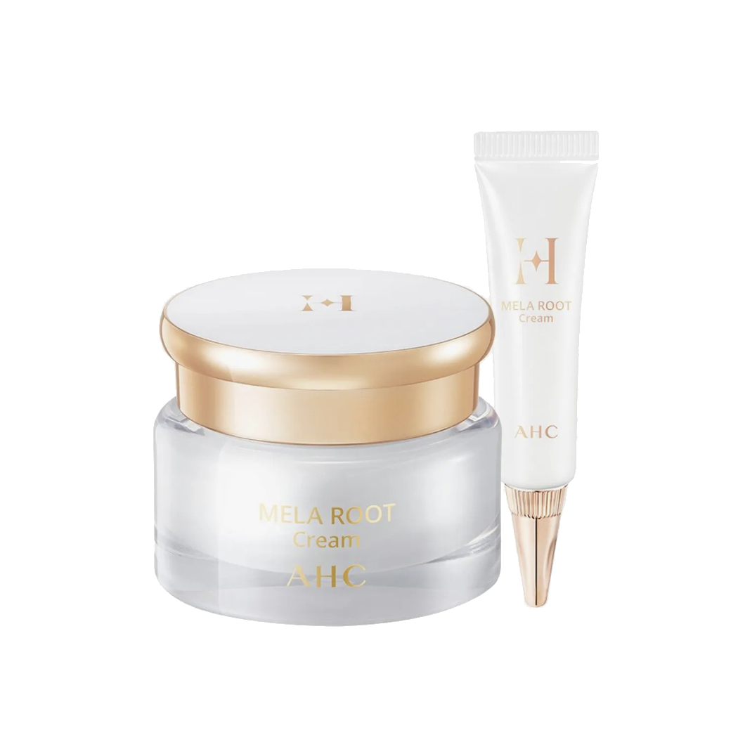 #AHC #MelaRoot #BlemishCare #WhiteningCream #Kbeauty #DarkSpotTreatment #AntiAging #MelasmaCare #KoreanSkincare #RadiantSkin #HyaluronicAcid #LuminousGlow #SkinElasticity