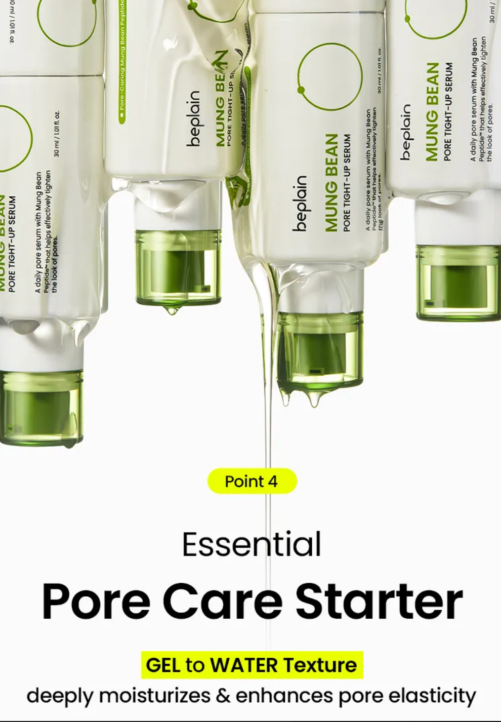 【Beplain】  Mung Bean Pore Tight-up Serum 30ml+30ml