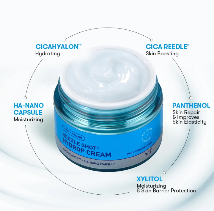 【VT Cosmetics】 Reedle Shot Hydrop Cream 50ml + Stick pouch 2ml*3ea