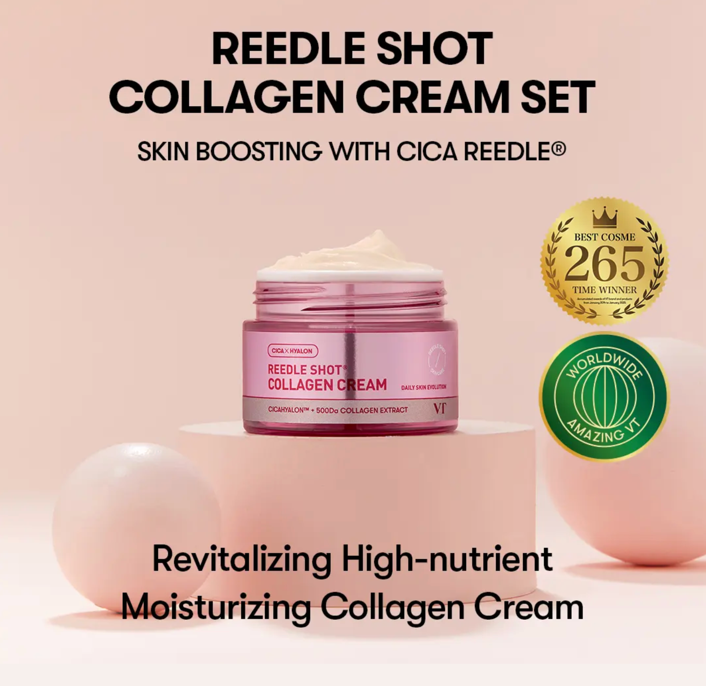 【VT Cosmetics】 Reedle Shot Collagen Cream 50ml + Stick pouch 2ml*3ea