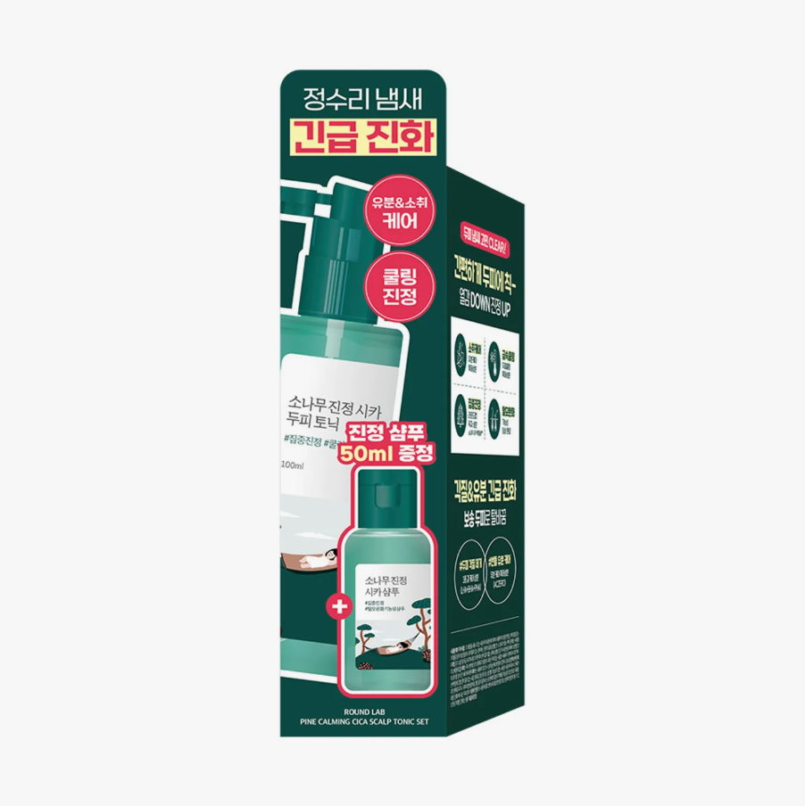 【Round LAB】 Pine Calming Cica Scalp Tonic / cica 100ml + shampoo 50ml