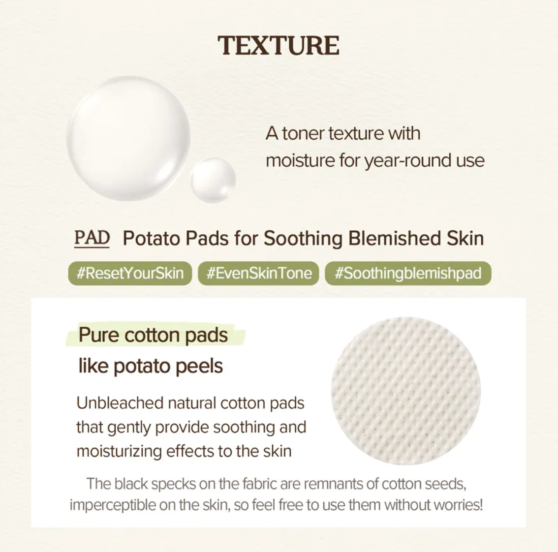 【SKINFOOD】 Potato Madecassoside Soothing Pad Plus Set / 60+10 pads