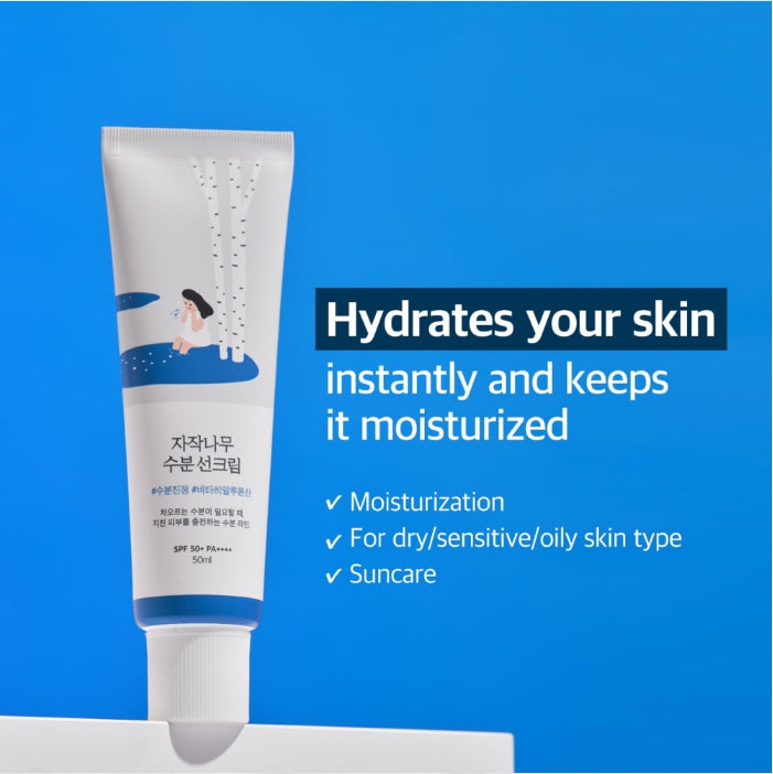 【Round LAB】 1+1 Birch Juice Moisturizing Sun Cream SPF50+ PA++++ 50ml+50ml