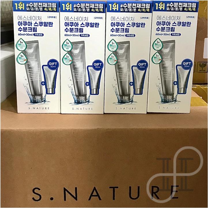【S.NATURE】 Aqua Squalan Moisturizing Cream Special Set 60ml + 30ml
