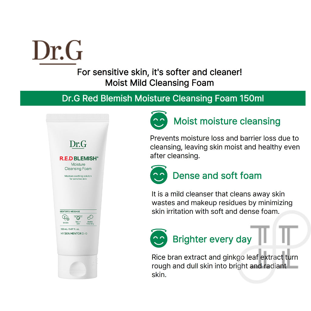 【Dr.G】 RED BLEMISH MOISTURE CLEANSING FOAM 150ml I Moisture Soothing Care