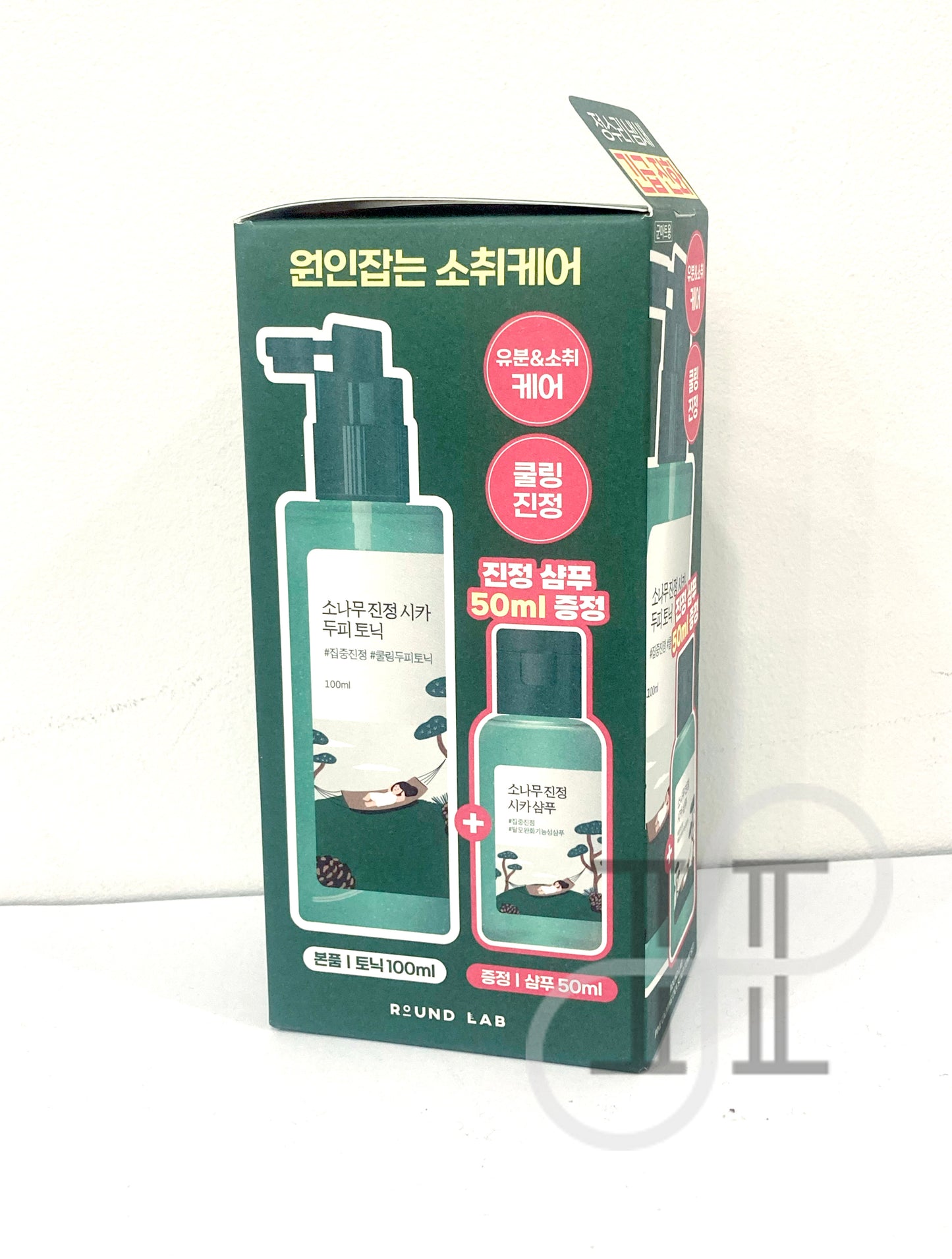 【Round LAB】 Pine Calming Cica Scalp Tonic / cica 100ml + shampoo 50ml