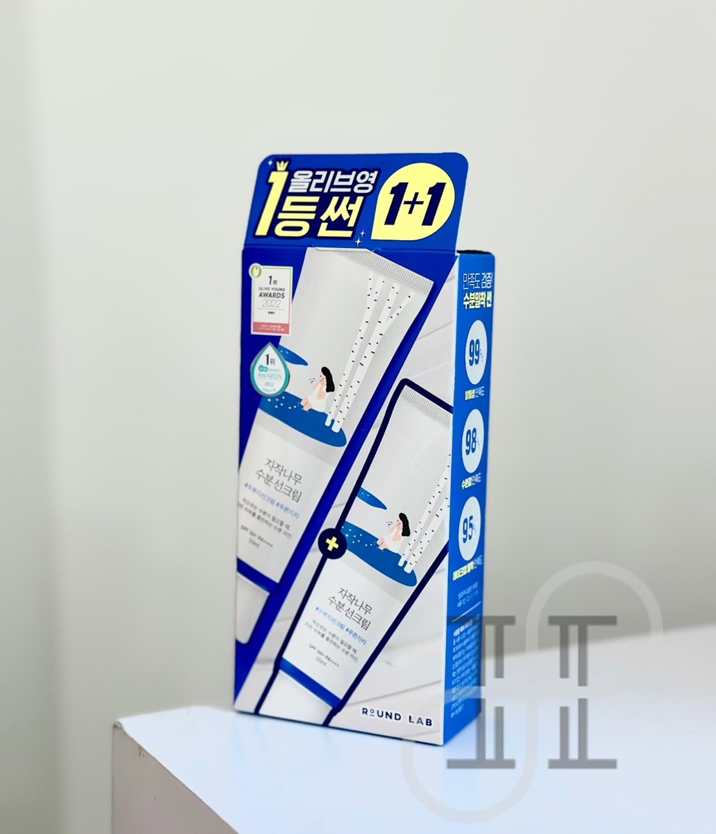 【Round LAB】 1+1 Birch Juice Moisturizing Sun Cream SPF50+ PA++++ 50ml+50ml
