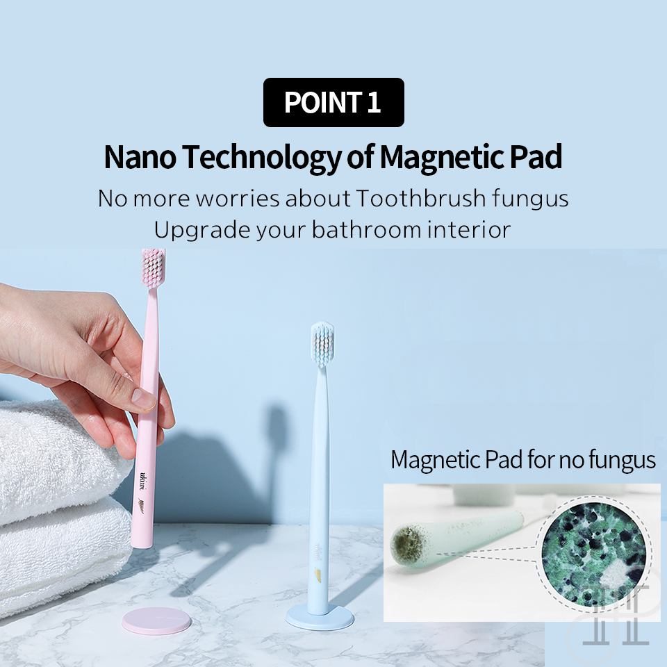 ukiwi Macaron Magnetic Antibacterial Toothbrush